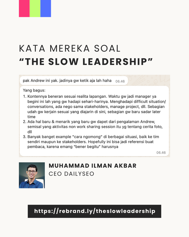 Image 4 for Honest Reviews The Slow Leadership Book?