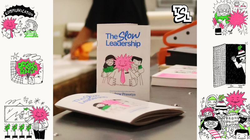 The Slow Leadership Riso-Print Pocket Book cover image