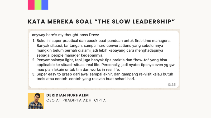 Highlight image 7 for [E-Book] The Slow Leadership by Andrew Prasatya 📚