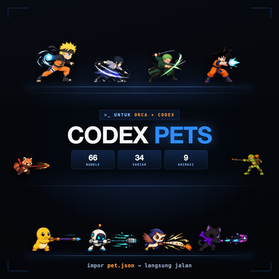 image for Pets - 50+ Bundle Animasi Custom (Orca & Codex) button