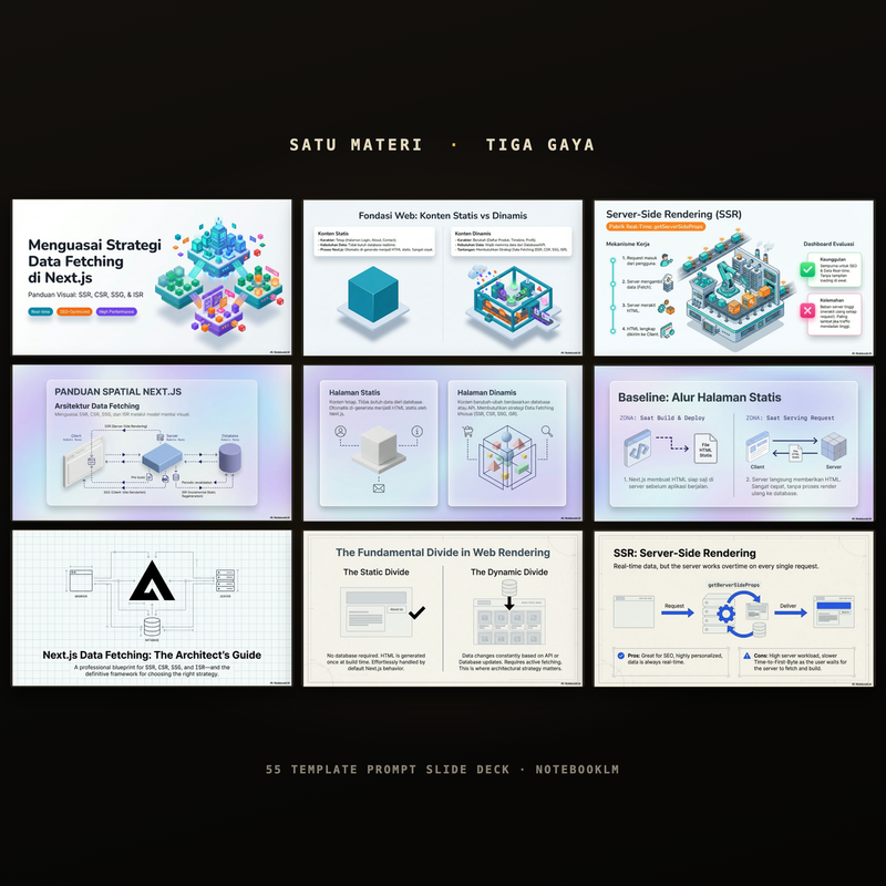Highlight image for 55 Template Prompt Slide Deck NotebookLM + 12 Contoh Deck