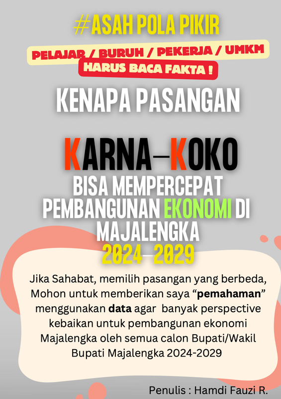 Highlight image 1 for kenapa pasangan   karna-koko bisa mempercepat pembangunan EKONOMI di  majalengka 2024-2029