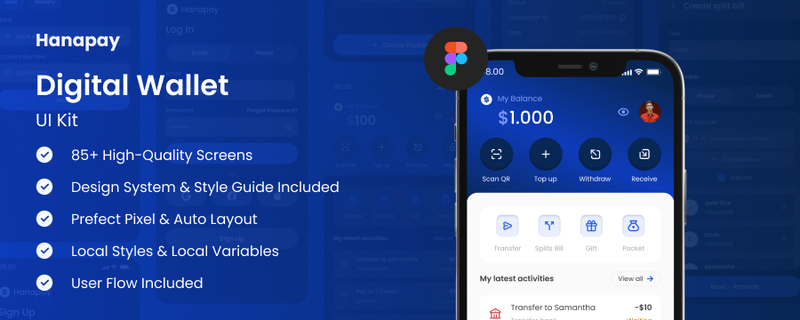 Highlight image for Hanapay - Digital Wallet App UI Kit