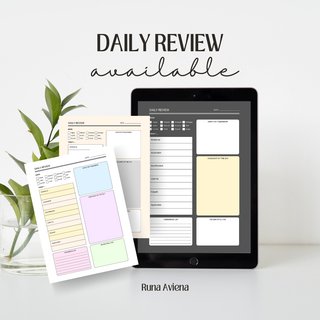 image for 07 Daily Review Printable Digital Journal button