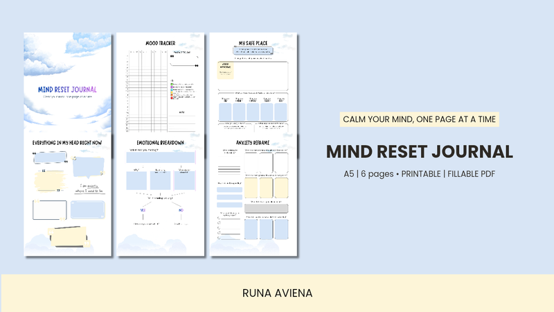 Undated 30 Days Planner Digital Printable Journal | Clicky