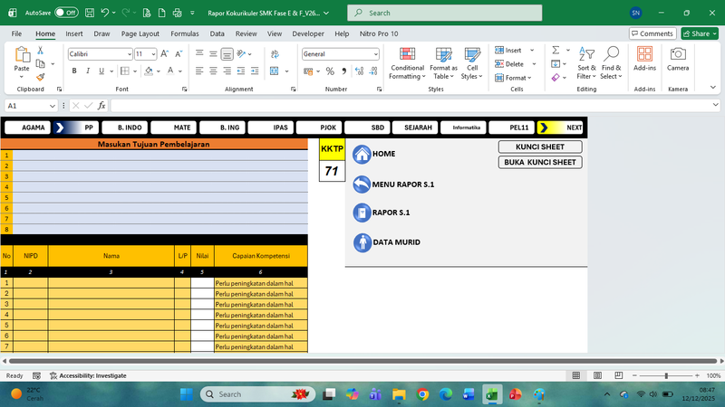 Highlight image for Rapor Kokurikuler SMK Fase E & F.V26