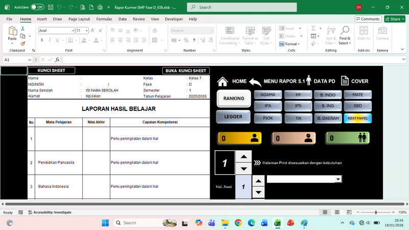 Highlight image for Rapor Kurikulum Merdeka Fase D | Fleksibel V26