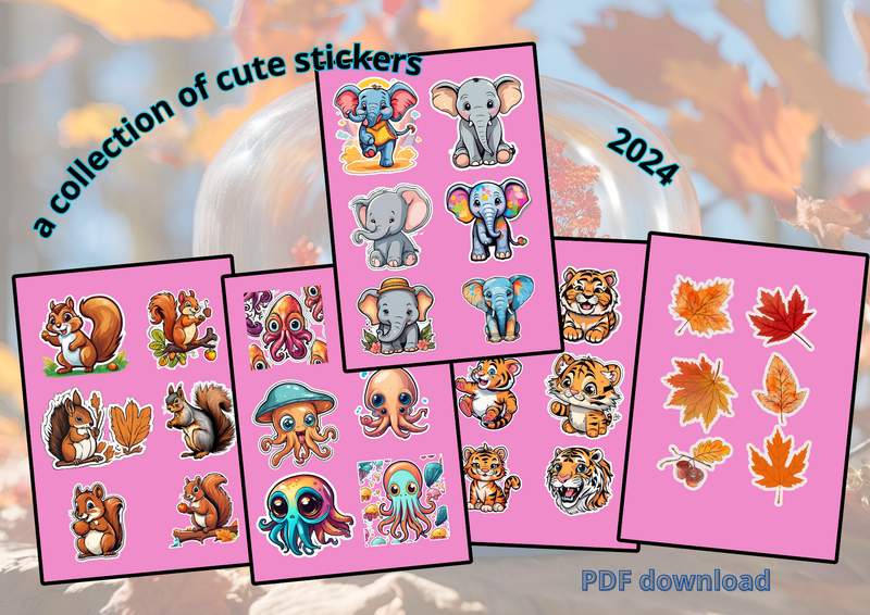 Highlight image for a collection of cute stickers.