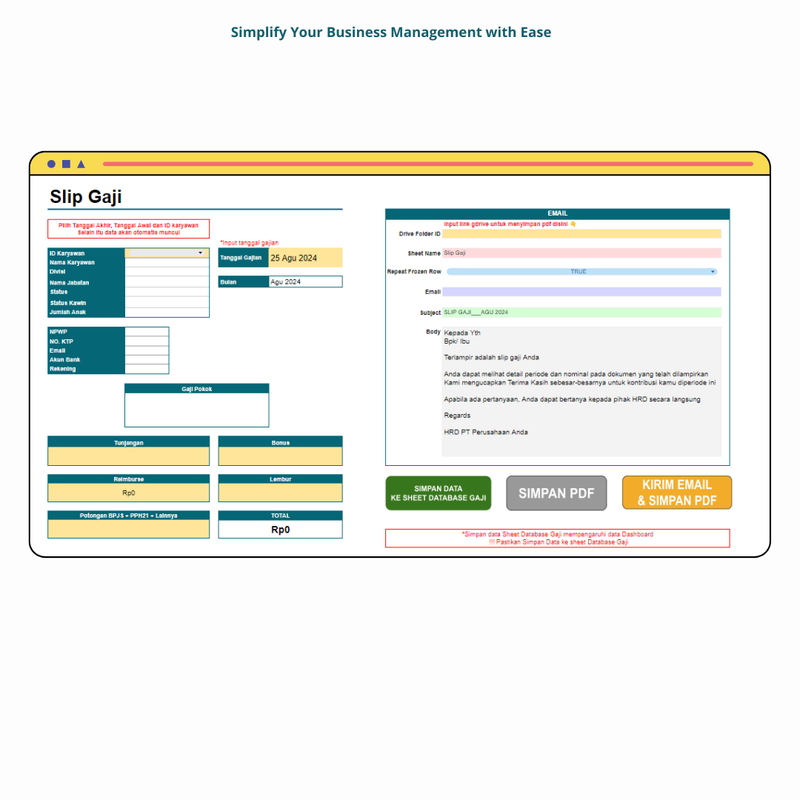 Highlight image for Kelola Slip Gaji Karyawan Otomatis: Email, PDF, & Database Terintegrasi