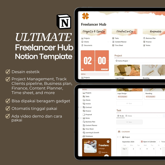 Image for Ultimate Freelancer Hub Notion Template