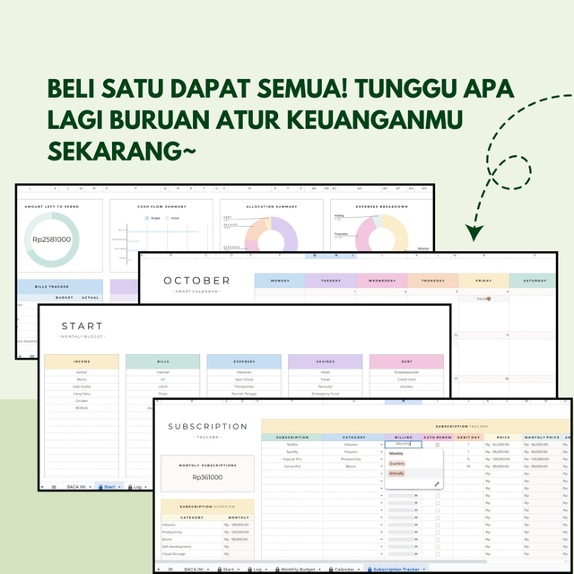 Image for Template Spreadsheet Keuangan Bulanan