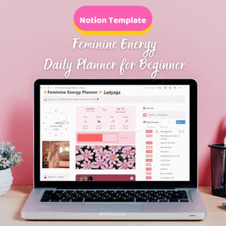 image for Simple Daily Planner Notion: Feminine Energy button