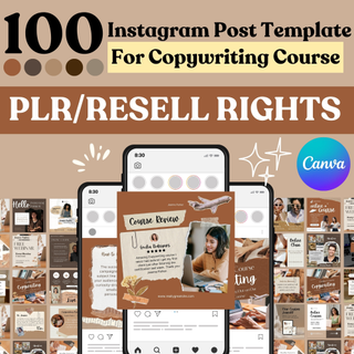 image for 100 Template Canva Instagram Post PLR button