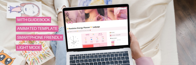 Highlight image for Feminine Energy Daily Planner Notion Template