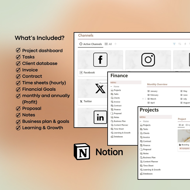 Highlight image for Template Notion Ultimate Freelance Dashboard | Management Tools