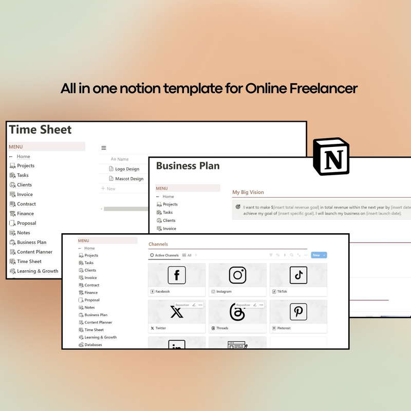 Highlight image for Template Notion Ultimate Freelance Dashboard | Management Tools