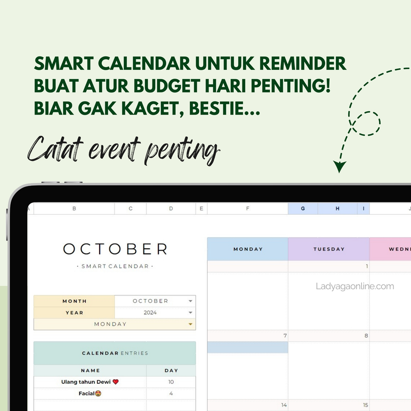 Highlight image for Template Spreadsheet Atur Keuangan Bulanan Rumah Tangga | Single | Monthly Budget