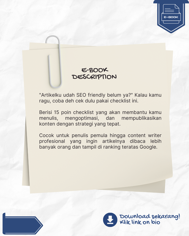 Highlight image for Checklist Wajib Penulis: 15 Poin Artikel SEO Friendly