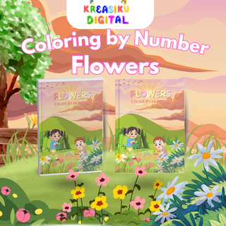 image for FLOWERS COLORING BY NUMBER button