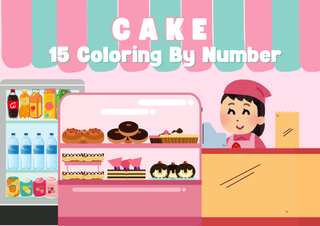image for 15 COLORING BY NUMBER CAKE  button