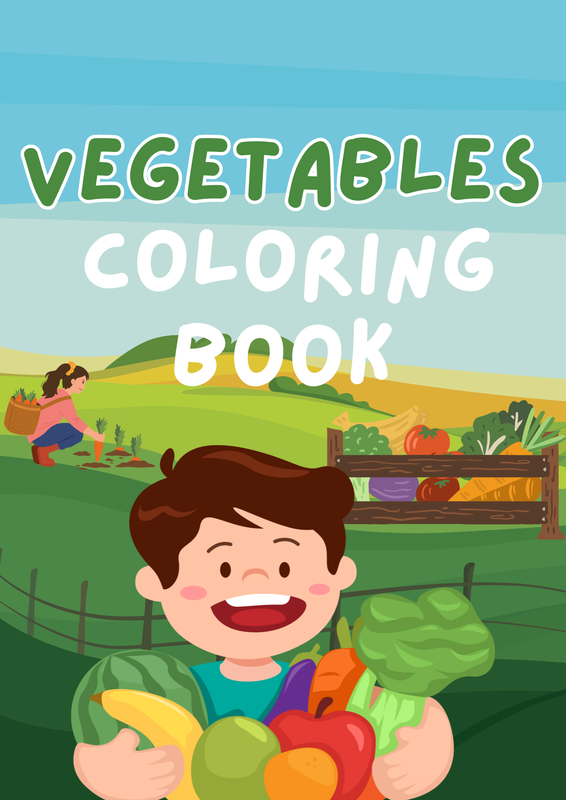 Highlight image for VEGETABLES COLORING BOOK