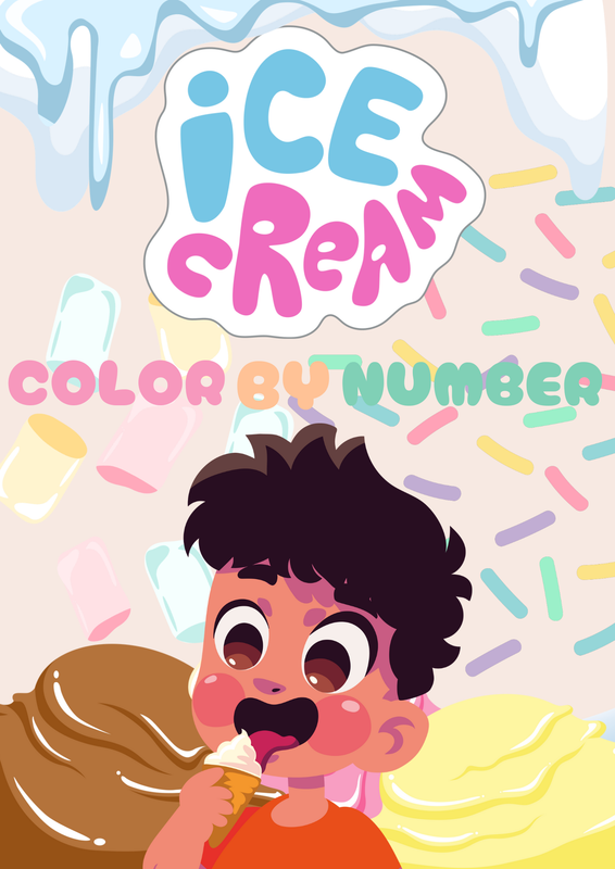 Highlight image for ICE CREAM COLORING BY NUMBER