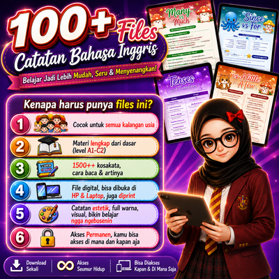image for [10RB++ TERJUAL] 100 FILES CATATAN ESTETIK BAHASA INGGRIS button
