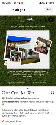 image for Temenin pelesir Kota Cirebon 30 Agustus  button
