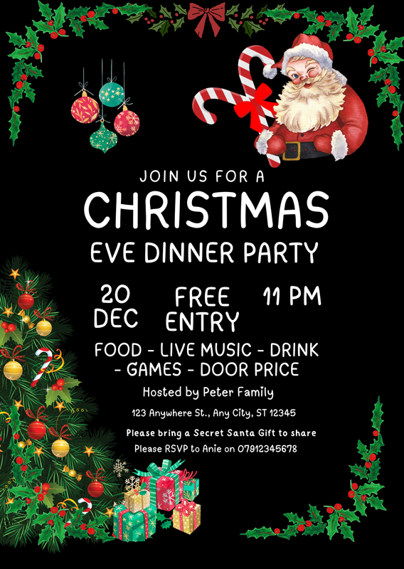 Highlight image for Personalized Christmas Party Invitations - Canva Templates