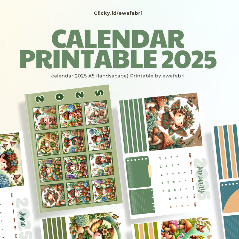 Highlight image for Calendar Printable Postcard