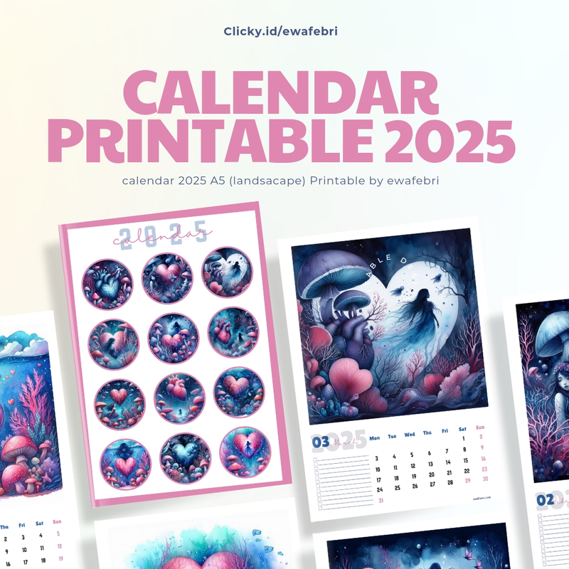 Highlight image for Calendar Printable Postcard Series