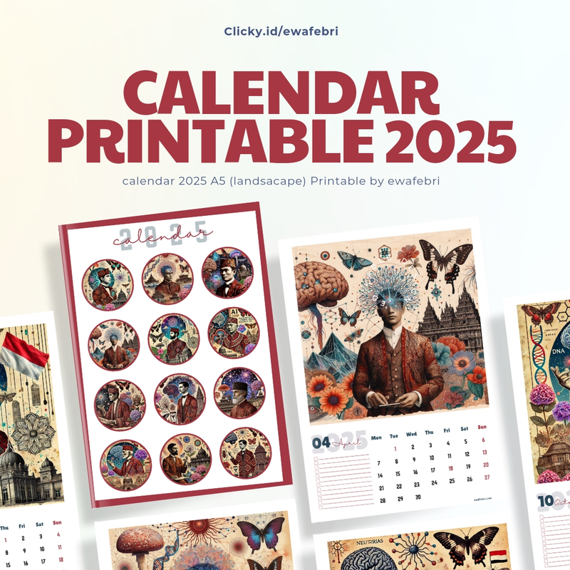 Highlight image for Calendar Printable Postcard Series