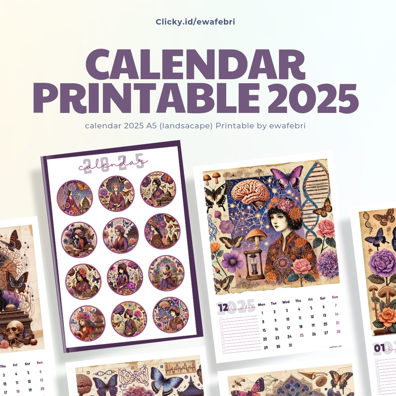 Highlight image for Calendar Printable Postcard Series