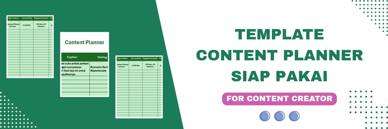 Highlight image 1 for Template Content Planner untuk Konten Kreator - Lite Version