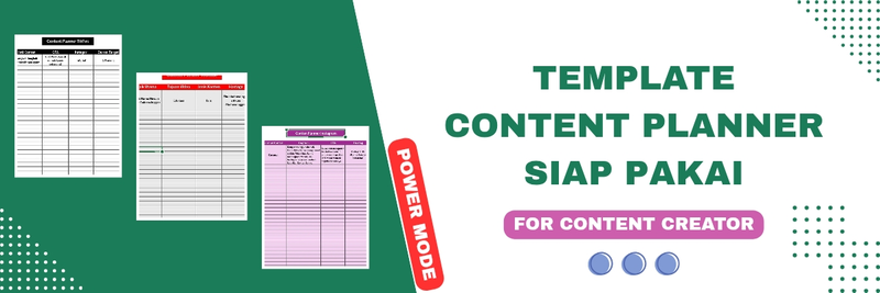 Highlight image for Template Content Planner untuk Konten Kreator - Power Mode