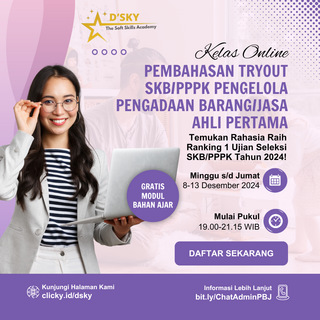 image for Kelas Online Pembahasan Tryout SKB/PPPK Pengelola Pengadaan Barang/Jasa Ahli Pertama button