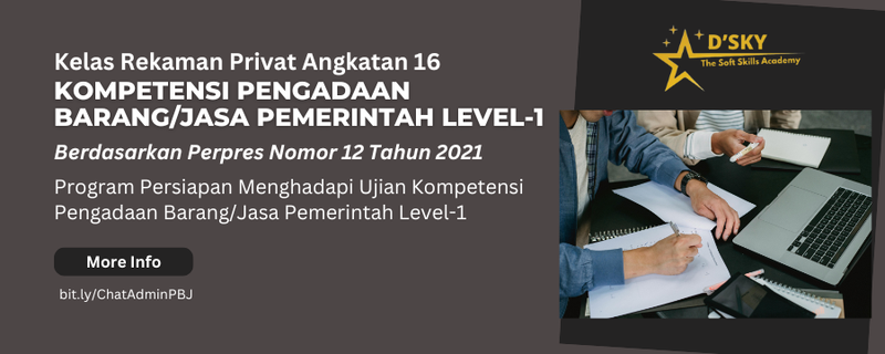 Highlight image for Kelas Rekaman Pengadaan Barang/Jasa Pemerintah Level-1