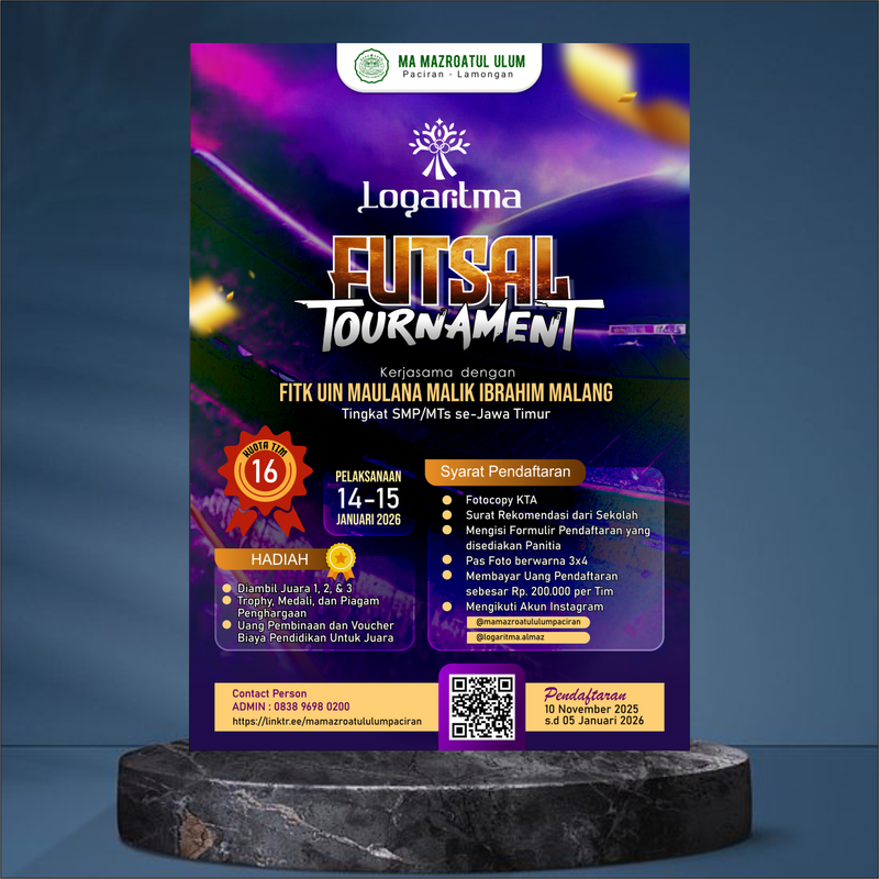 Highlight image 1 for Template Poster Turnamen Futsal Premium – Editable CorelDraw (CDR)