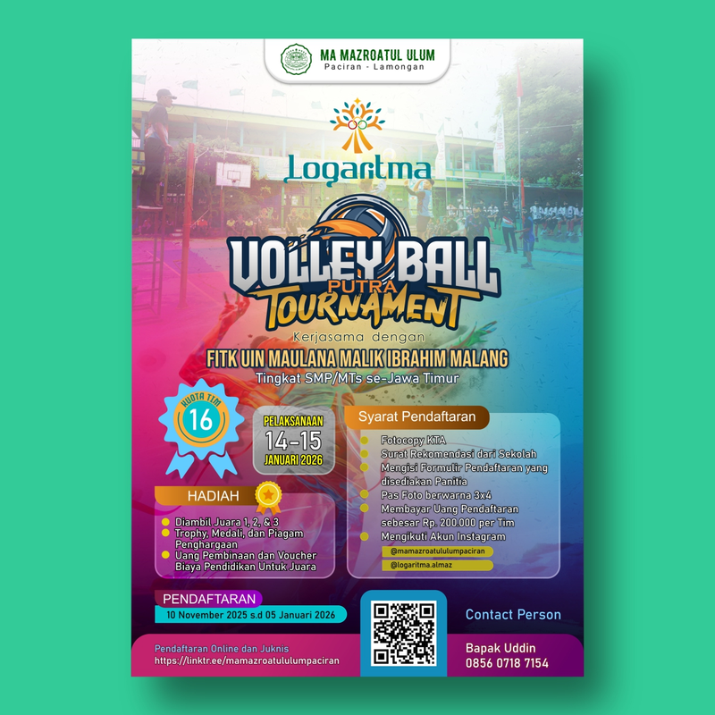 Highlight image for Desain Poster Voli Siap Pakai – Template CorelDraw (CDR)
