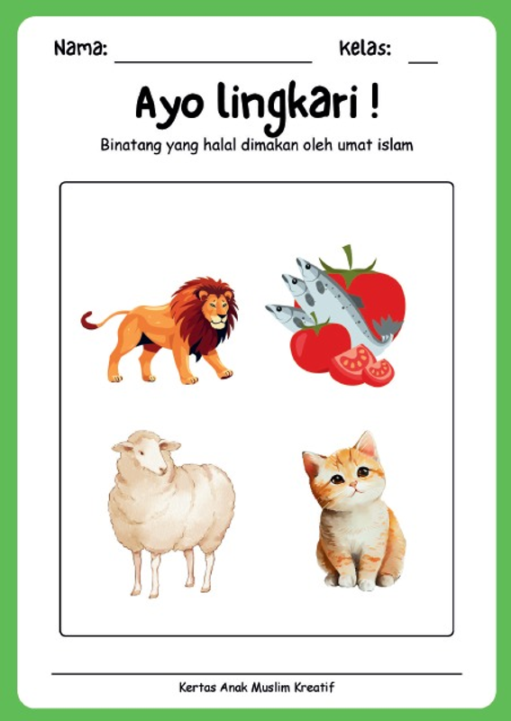 Highlight image 4 for Printable Worksheet Anak Islami