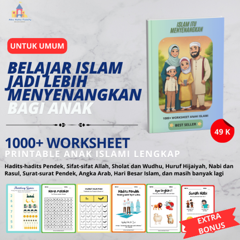 Highlight image 1 for Printable Worksheet Anak Islami