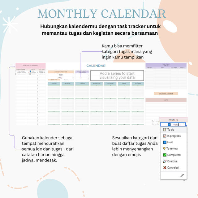 Liat tugas kamu dengan view Calendar 