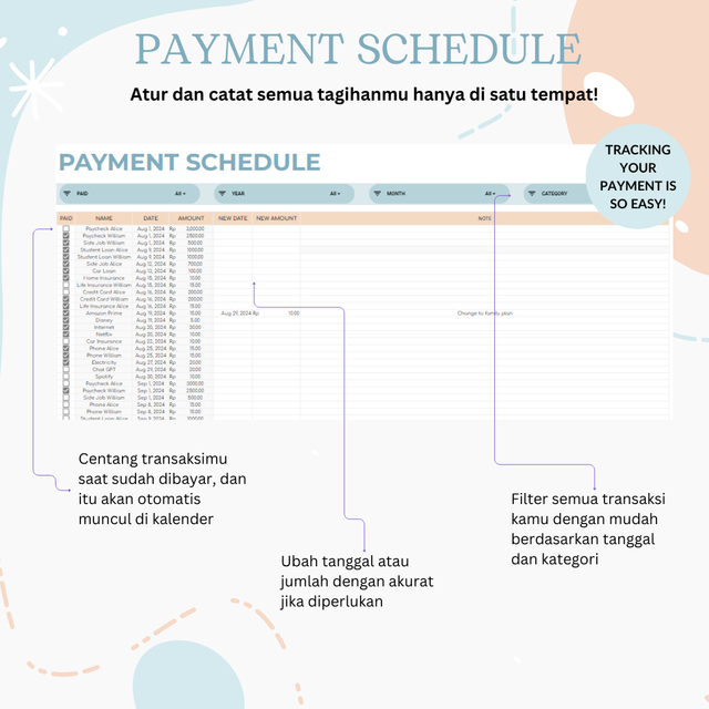 Image 2 for Apa Saja Yang Ada di Template Bill Calendar ini?