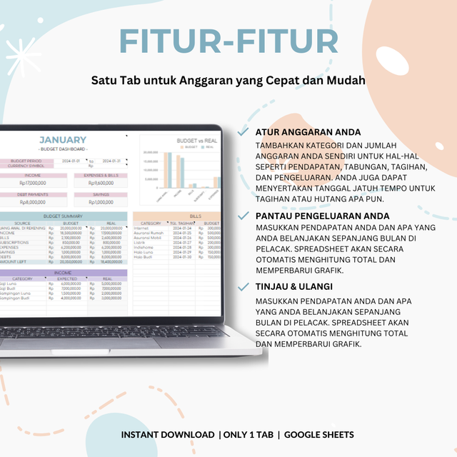 Image 0 for Apa Saja Yang Ada di Simple Budget Planner ini?