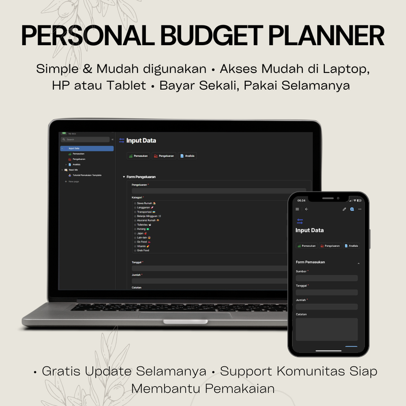 Highlight image for Personal budget Planner Coda V1 - Rp, $, €, £, SEK/kr