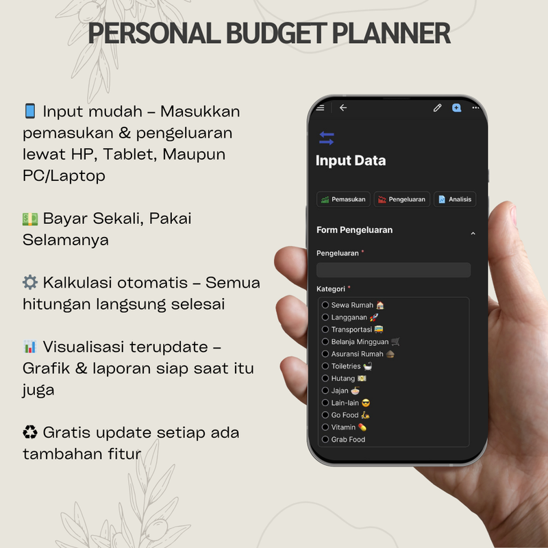 Highlight image for Personal budget Planner Coda V1 - Rp, $, €, £, SEK/kr
