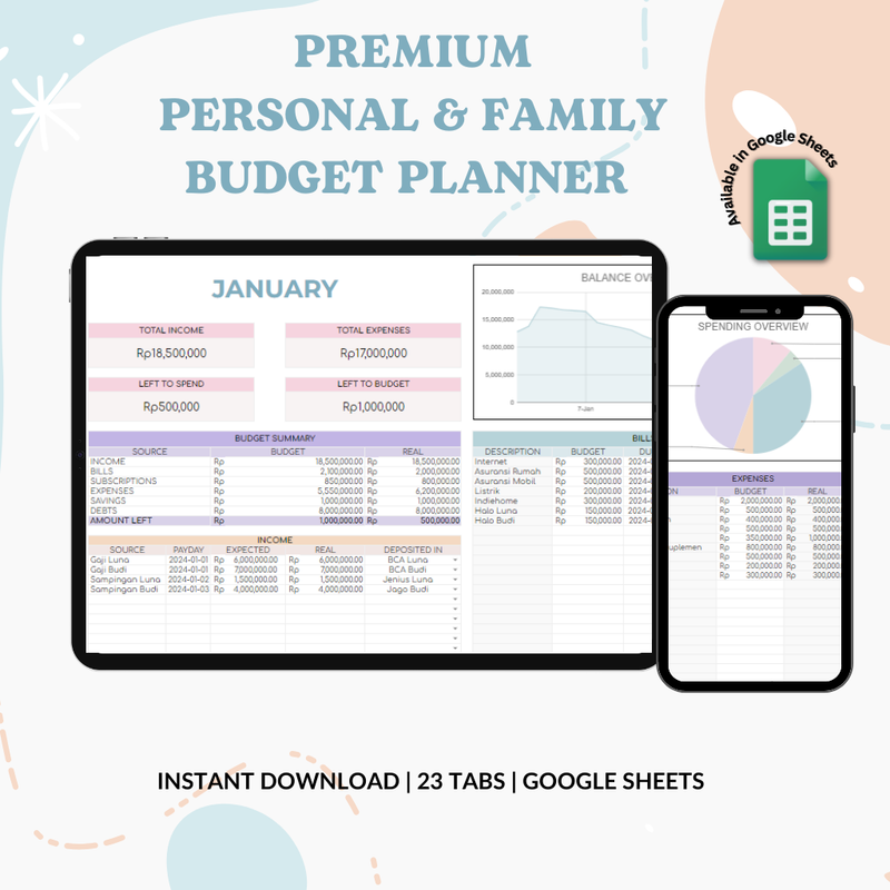 Highlight image for Premium Personal & Family Budget Planner 