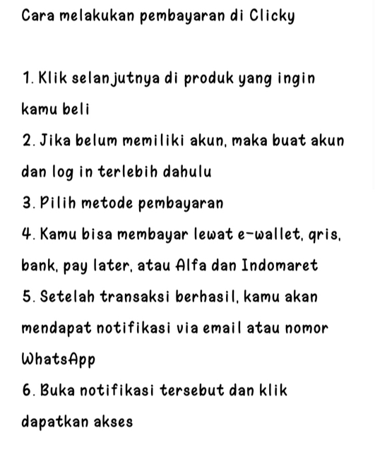 Image for Cara Melakukan Pembayaran di Clicky