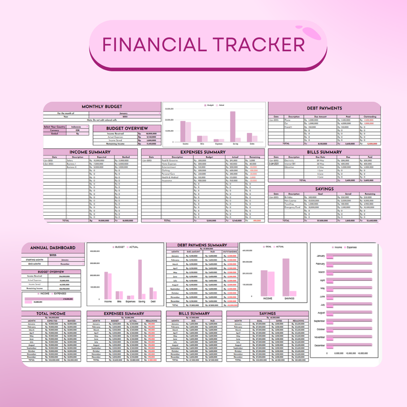 Highlight image 1 for Lifetime Access Financial Tracker with Any Currency