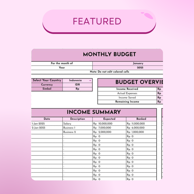 Highlight image 3 for Lifetime Access Financial Tracker with Any Currency